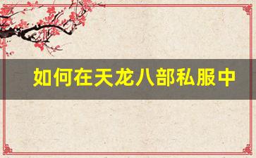 <b>如何在天龙八部私服中利用兽血天龙轻松制敌</b>