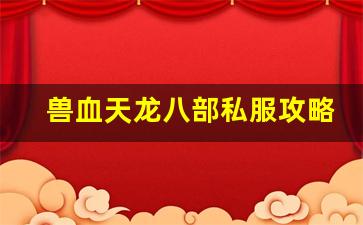 <b>兽血天龙八部私服攻略：新手入门必看秘籍</b>