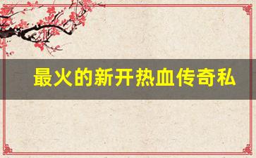 <b>最火的新开热血传奇私服网推荐</b>