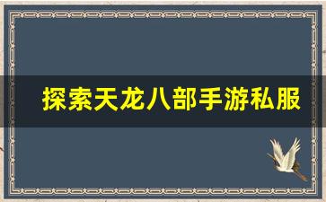 <b>探索天龙八部手游私服的独特玩法与优势</b>
